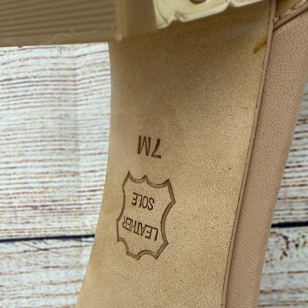 Tory Burch Tan Ankle Strap Block Heels - Picture 7 of 13
